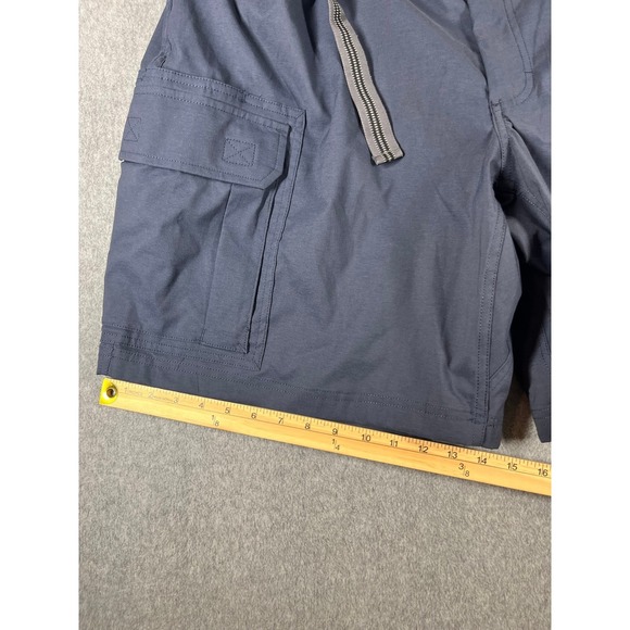 Duluth Trading Co Mens Cargo Shorts 3XL‎ Gray Pockets Nylon Belted NWT New - Picture 4 of 7